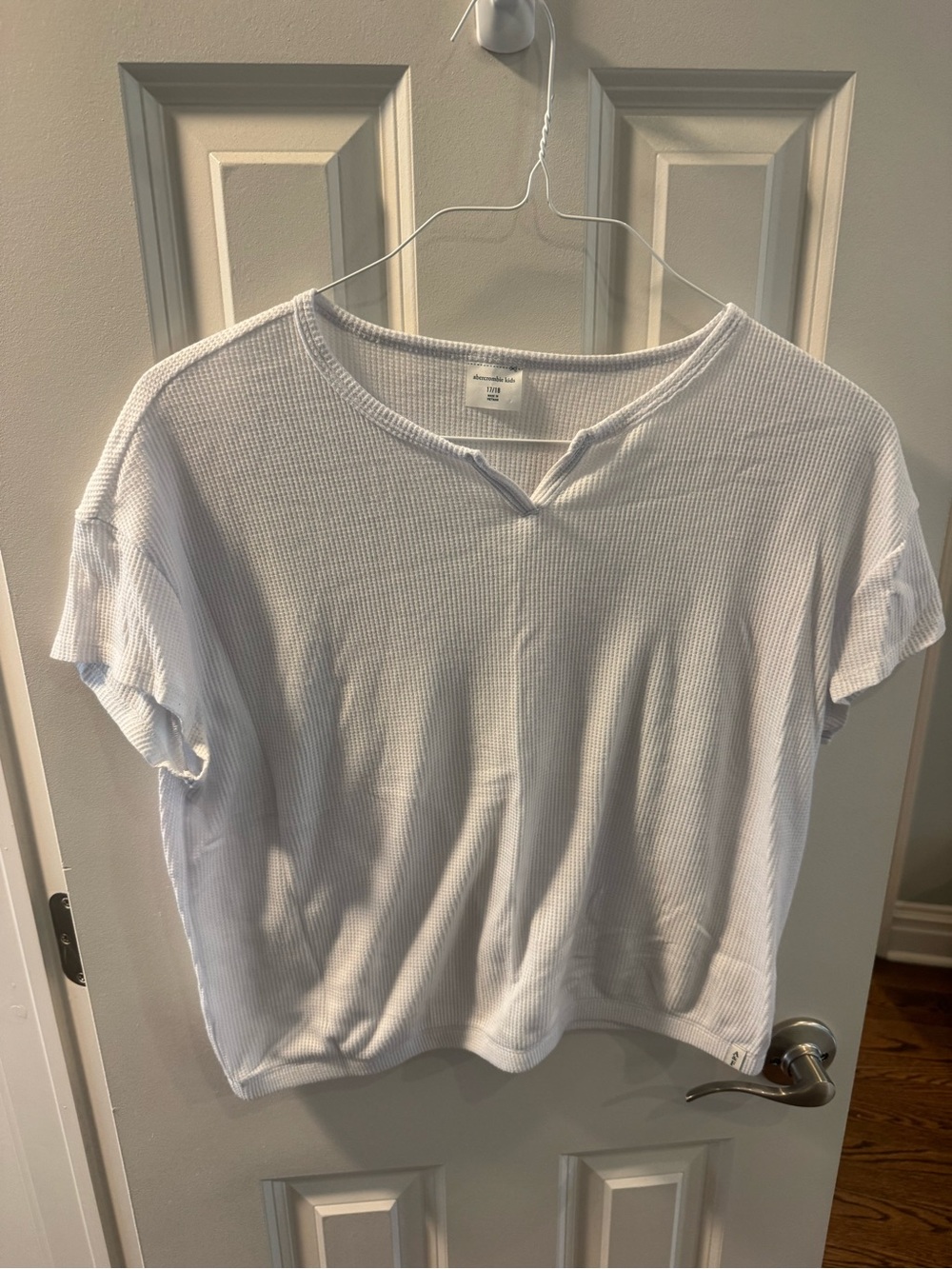 abercrombie kids White Waffle Short-Sleeve Tee
